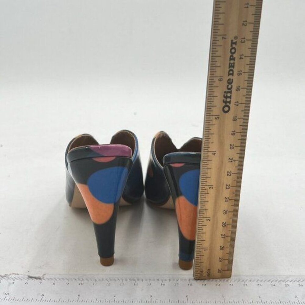 Ydn Colorful Dots Cone Heel Pointed Toe Slide Mul… - image 5